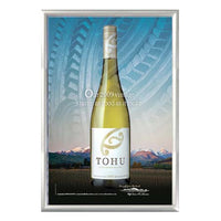 Window Display 20x30 Snap Frame Poster Sign Holder | Two-Sided Silver Metal Frame Finish