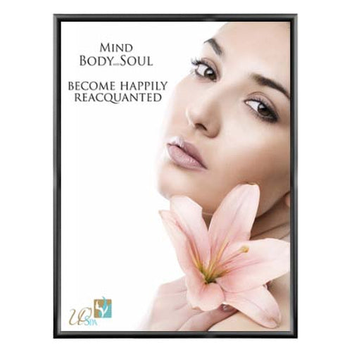 36x48 Snap Frame Poster Sign Frame 1 1/4" Wide Profile | Quick Change, Black Aluminum Frame with Mitered Corners, Snap Open, Snap Shut