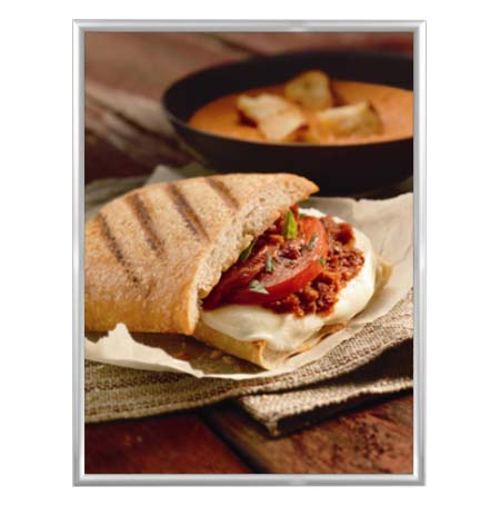 40x60 Snap Frame Poster Sign Frames 1 1/4" Wide | Silver Frame with Mitered Corners