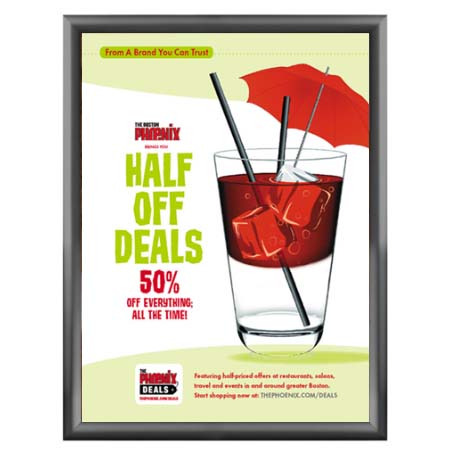 40x60 Snap Frame Poster Sign Frames 1.77" Wide | Black Frame with Mitered Corners