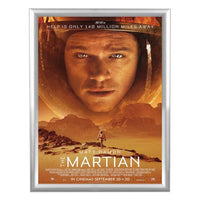 27 x 40 Snap Frame Poster Sign Frame, Fast Change | 1.77" Wide Silver Metal Frame - Quick Ship