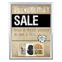 Thin 40x60 Snap Frame | Economical, Poster Sign Frame 1.77" Wide Profile | Extra-Large, Quick Change Silver Frame with Mitered Corners