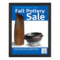 Economical, 8.5x11 Snap Frame with Slim .59" Wide Aluminum Profile | Fast Change, Black Sign Frame with Mitered Corners