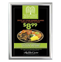 8.5x11 Snap Frame Poster Sign Frame with Thin .59" Wide Aluminum Silver Profile with Mitered Corners