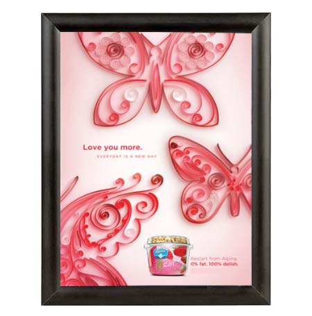 Budget-Friendly Extra Large 30x40 Poster Snap Frame with 1" Wide Aluminum Black Frame Profile