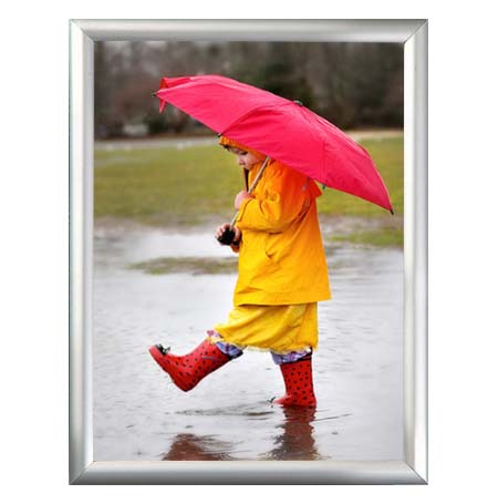 16" x 20" Snap Frame 1-inch Wide, Fast Change | Budget-Friendly with Silver Metal Frame - Quick Ship