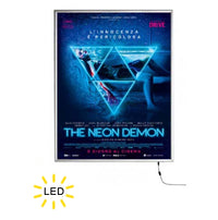 Slim LED 36x48 Light Box | Snap Open Frame | Silver Finish