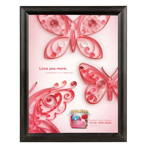 Budget-Friendly 24x36 Snap Frame Poster Sign Frame with Slim 1-inch Metal Profile Width | Black Frame with Mitered Corners