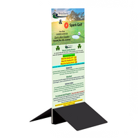 Triangle Clamp for Rigid Posters 12" Wide, Black Aluminum Base, Table Top, Counter Stand, or Floor Sign