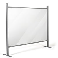 39.37" W x 39.37" H Adjustable Aluminum Frame Acrylic Countertop Sneeze Guard