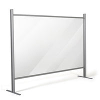 47.24" W x 39.37" H Adjustable Aluminum Frame Acrylic Countertop Sneeze Guard