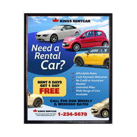 18 x 18 Beveled Slide-in Frame | Top or Side Loading Metal Poster Frame Sign Holder | Black & Silver Finishes