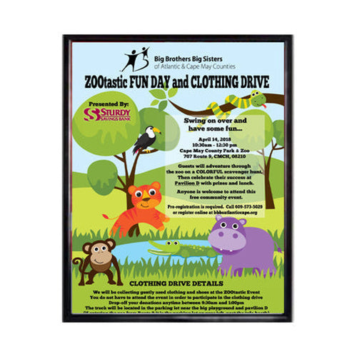 8.5x11 Frame Beveled Top Load or Side Load Poster Frame Sign Holder with Slim Wall Depth