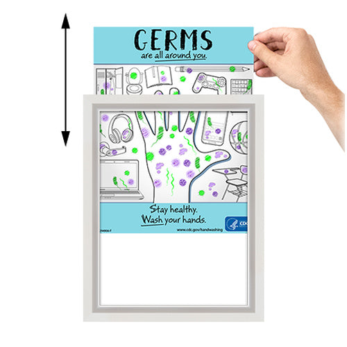 Beveled-Style Top & Side Load Poster Sign Frames | Economical Slide-in Metal Frames in 30+ Sizes
