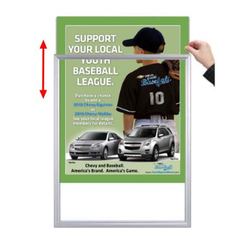 Designer Beveled Slide-In Picture Sign Frames for Posters 9x12  | 1" Wide Matboard