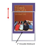 Designer Beveled Slide-In Picture Sign Frames for Posters 16x16 | 2" Wide Matboard