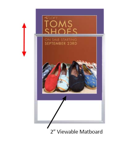 Designer Beveled Slide-In Picture Sign Frames for Posters 16x16 | 2" Wide Matboard