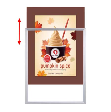 Designer Beveled Slide-In Picture Sign Frames for Posters 24x48 | 3" Wide Matboard