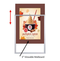 Designer Beveled Slide-In Picture Sign Frames for Posters 13x19 | 3" Wide Matboard
