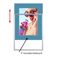 Designer Beveled Slide-In Picture Sign Frames for Posters 30x40 | 4" Wide Matboard