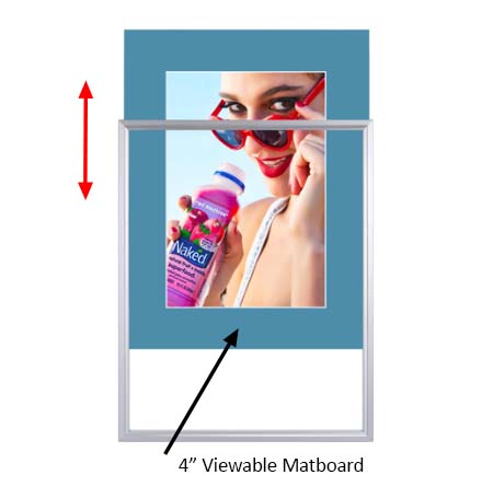 Designer Beveled Slide-In Picture Sign Frames for Posters 30x40 | 4" Wide Matboard