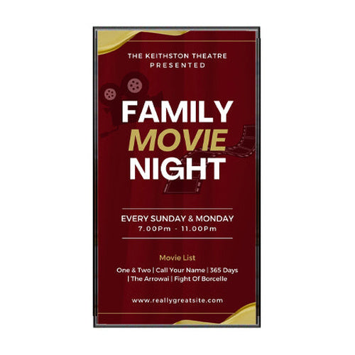 Extra Large 24x96 Frame Beveled Slide-in Poster Frame - Top or Side Loading, Quick Changeable Aluminum Profile