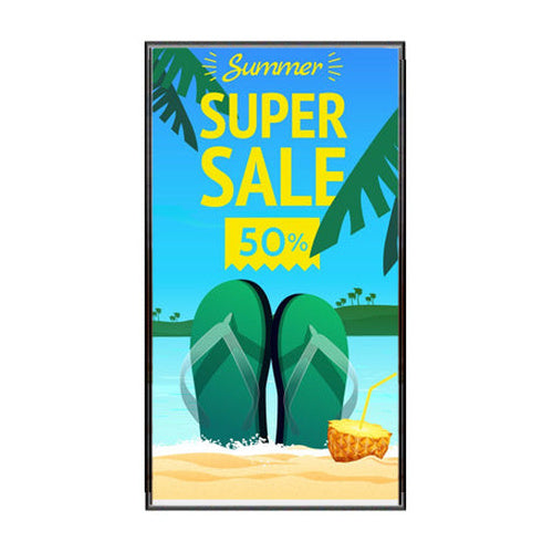 Economy Extra Large 48x72 Frame with Quick Change Beveled Metal Slide-in Poster Sign Frame