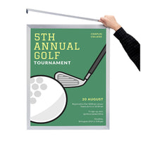 Euro-Style Top and Side Loading 11x17 Poster Frame Sign Holder with Slide-in Metal Frame Design