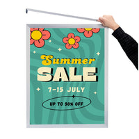 12x24 Frame Euro-Style Top or Side Load Poster Frame, Metal  Sign Holder with Slide-in Design