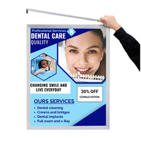 12x36 Frame Euro-Style Top / Side Load - Poster Frame Sign Holder Slide In Frame Design