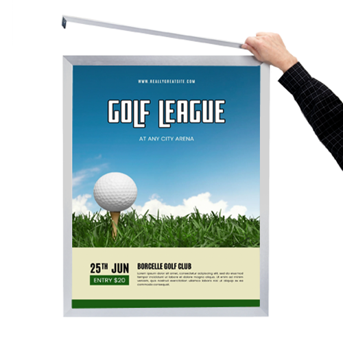 Large 24x36 Frame Euro-Style Top or Side Load | Metal Sign Holder, Quick Change, Slide-in Poster Frame