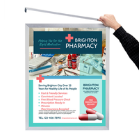 Large 27x40 Frame Euro-Style Top & Side Load - Poster Frame Sign Holder Slide-in Metal Frame Design