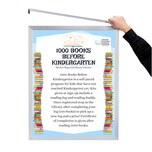 Extra Large 40x60 Frame Euro-Style Top or Side Load Poster Frame, Sign Holder with Metal Slide-In Frame