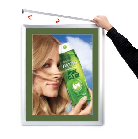 Designer Euro-Style 8.5x11 Slide-in Frames for Posters, Signs, Menus, Photos, Documents + 2" Wide Matboard Border