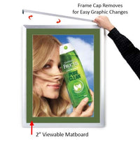 Designer Euro Style Slide In Picture Frame for Posters 13x19 + 2" Wide Matboard