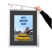 Designer Euro Style Slide In Picture Frame for Posters 10x12 + 4" Wide Matboard
