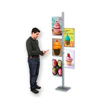 POSTO-STAND 8 Foot Graphic Clip Floor Sign Stand | Add Up to Six Rigid and Semi-Rigid Sign Boards