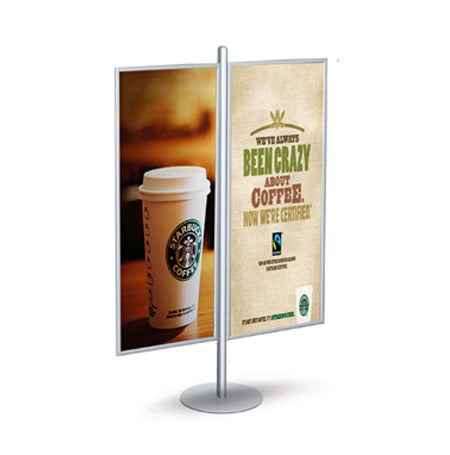 POSTO-STAND™ 22x56 Sign Stands w Brochure Holders (TWO FRAMES OFFSET ...