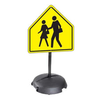 Rolling Outdoor Sidewalk Portable Sign Pole