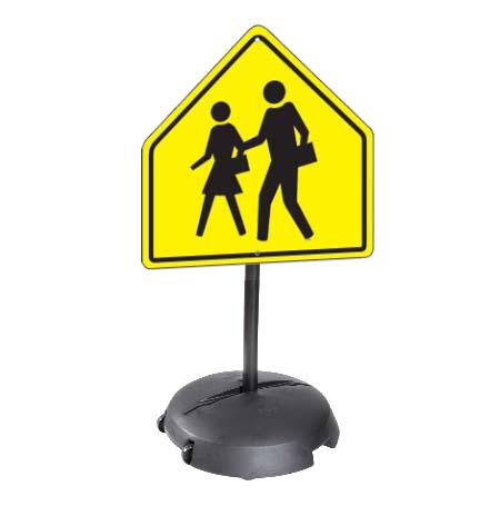 Rolling Outdoor Sidewalk Portable Sign Pole