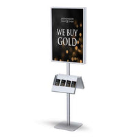 
POSTO-STAND™ Sign Stand with Double-Sided 24x36 Snap Frame and Optional Literature Holders
