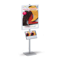 POSTO-STAND™ 8 Foot Pole with Adjustable 24x36 Poster Snap Frame and Optional Catalog Holders