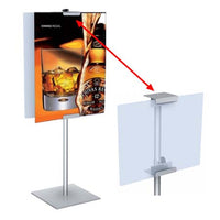 Tabletop Sign Stands | Double-Sided - Adjustable Poster Bracket Display with Grips | Maximum Poster Size: 18" W x 25" H