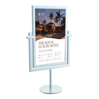 11 x 14 Lightweight Aluminum Swivel Display - Adjustable Stand, Tabletop Double-Sided Sign Holder
