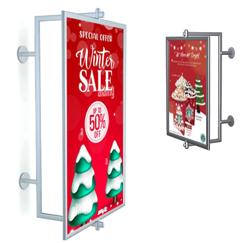 24 x 36 Lightweight Aluminum Swivel Display Frame - Wall Mount Poster & Sign Holder