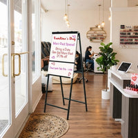 A-FRAME DRY ERASE EASEL DISPLAYS WITH WHITE ALUMINUM BOARD (FOLDING LEG POSTS)