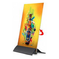 Crescent Base Counter Top Displays 11" Wide (Angled Base) | No Acrylic Overlays