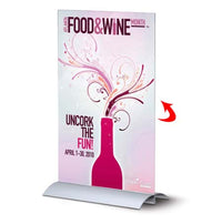 Quick Snap Counter Top Poster Board Display Stand | Steel Base 3.5" Wide