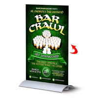 Quick Snap Counter Top Poster Board Display Stand | Steel Base 5.5" Wide