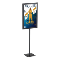 11 x 14 Lightweight Countertop Steel Pedestal Display Stand with Two-Sided + Fixed Height Post 12"